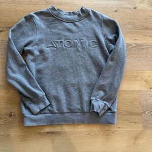Atomic Embossed Gray Crewneck Sweatshirt